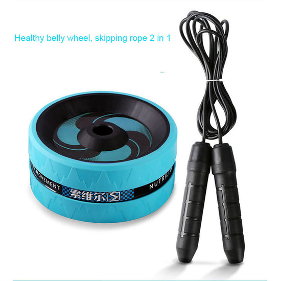 No Noise Abdominal Roller With Mat And Jump Rope Set_10